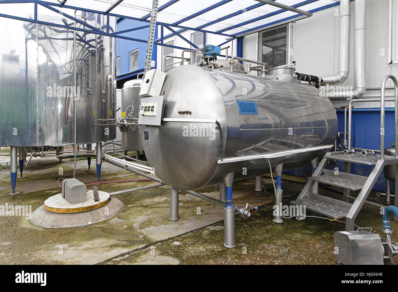 industrial, milk, production, work, factory, tank, dairy, fermentation