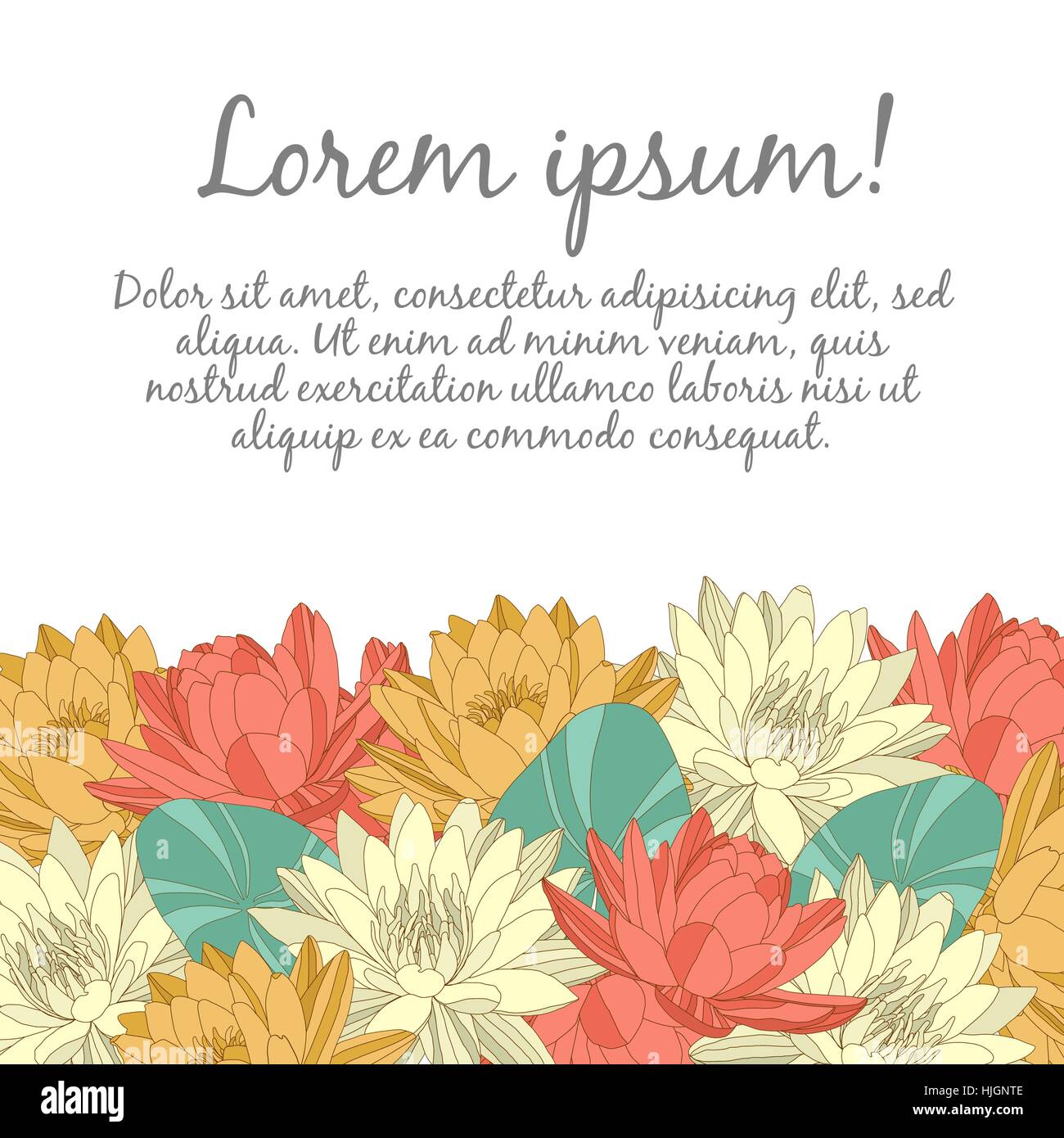 Wedding card with floral elements Stock Vector Image & Art - Alamy