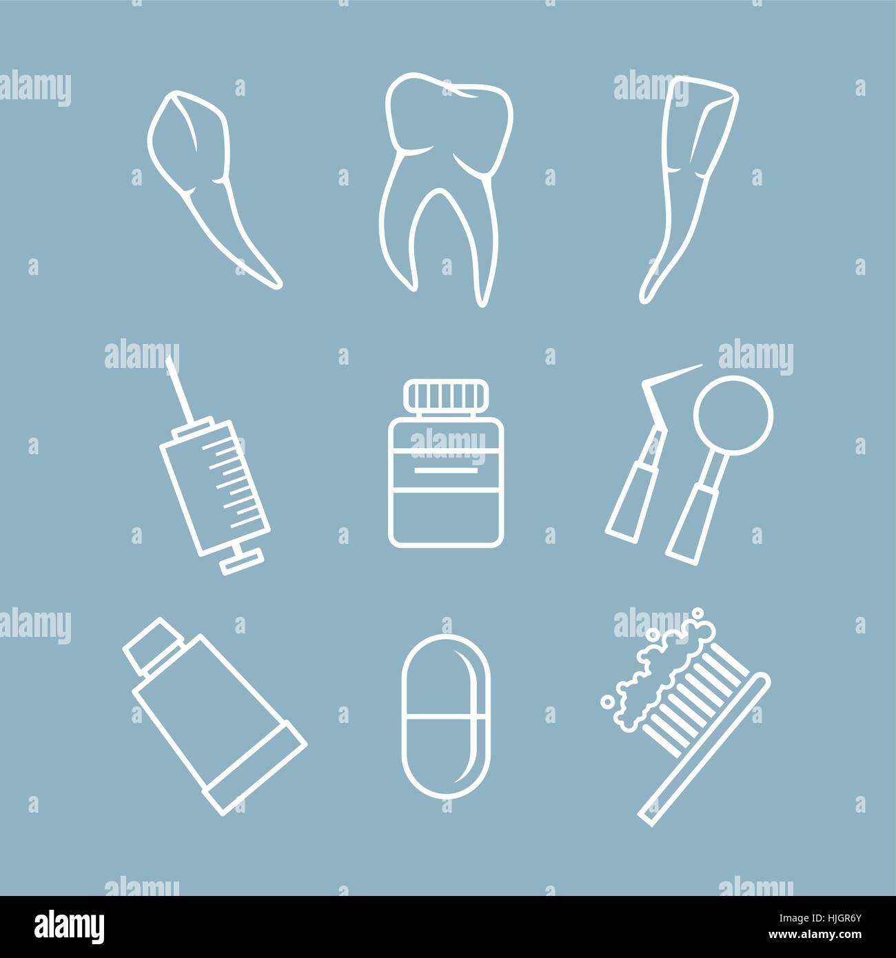 Dental icons set Stock Vector Image & Art - Alamy