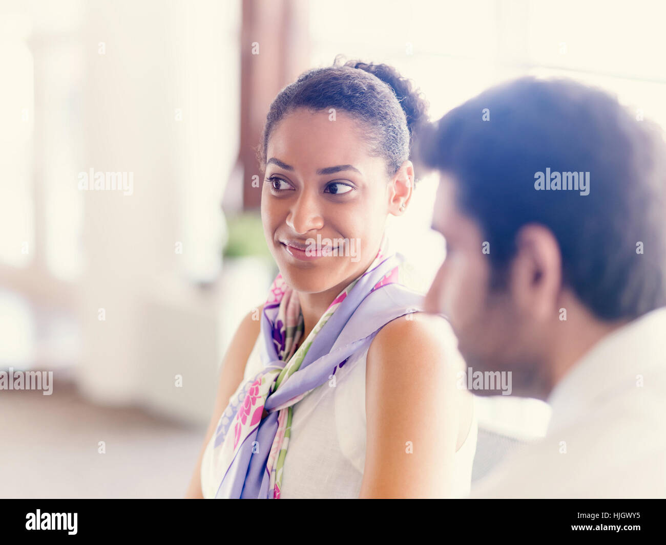 Collegues working together in an office Stock Photo - Alamy