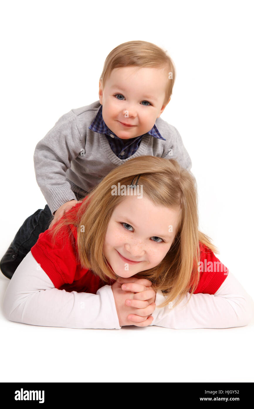ride, sister, brother, funny, brethren, love, in love, fell in love, couple, Stock Photo