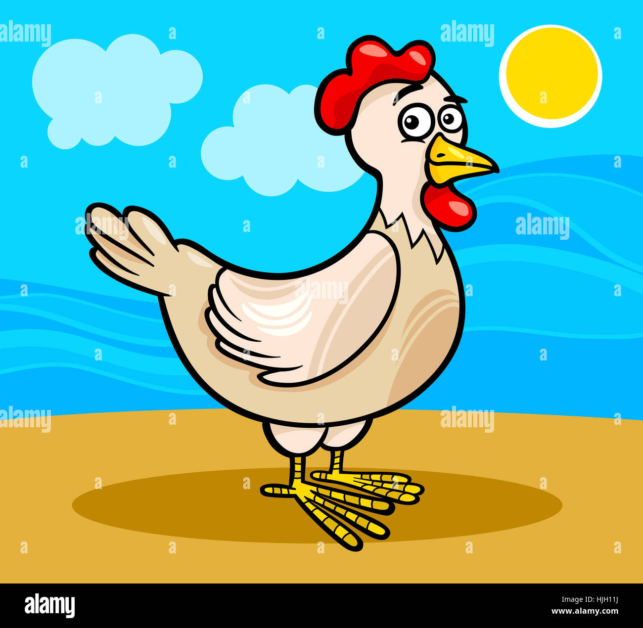 animal, bird, illustration, farm, character, chicken, hen, cartoon, laugh  Stock Photo - Alamy