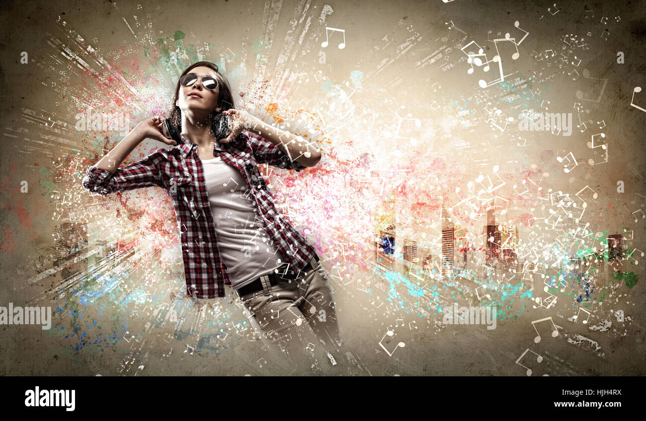 Image caucasian woman dancing hi-res stock photography and images - Alamy