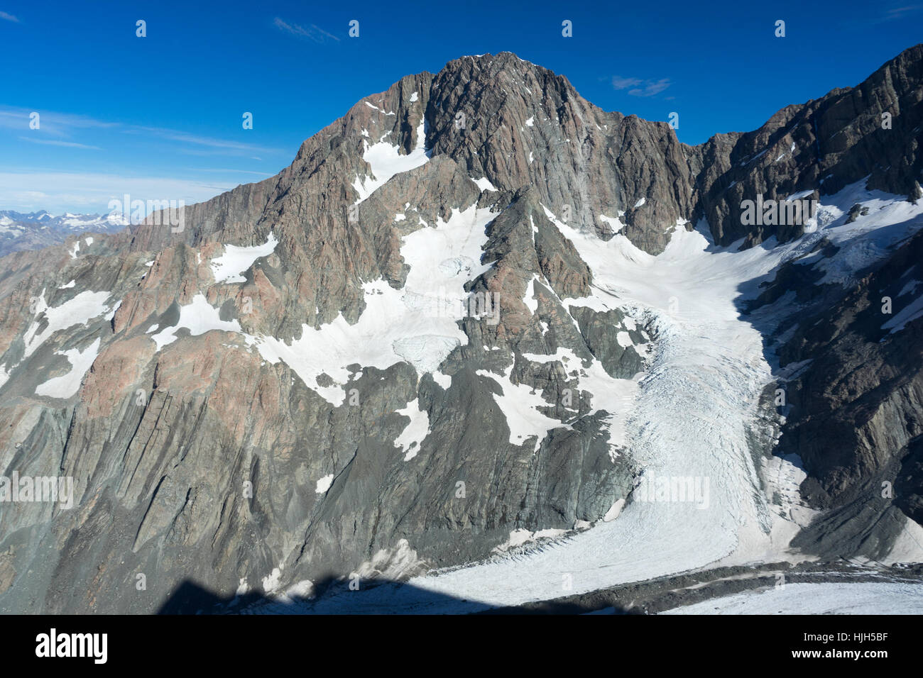 Natural mountain landscape with snow and clear blue sky Stock Photo - Alamy