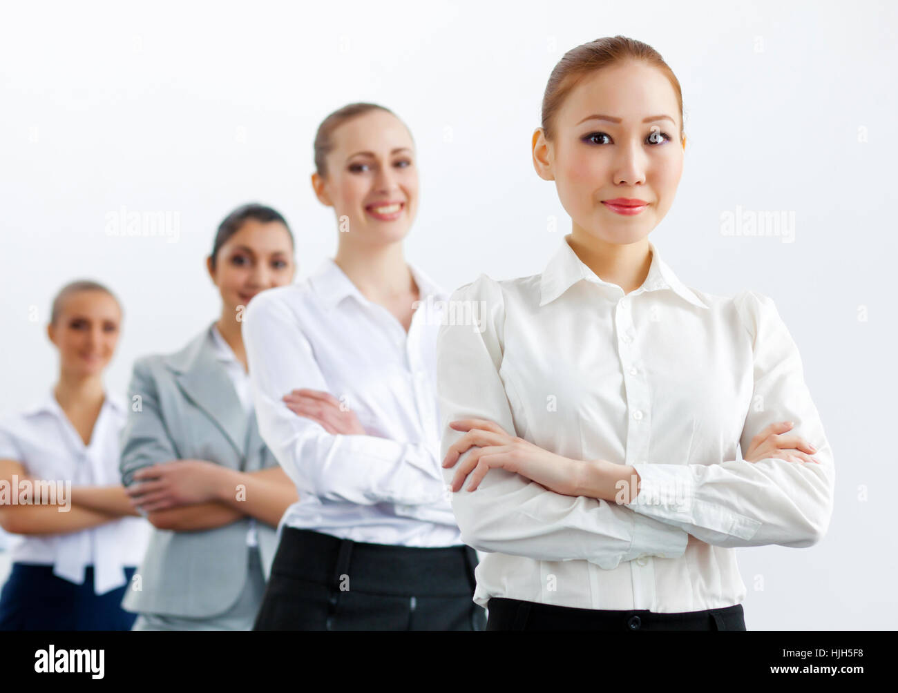 Businessteam standing in row hi-res stock photography and images - Alamy