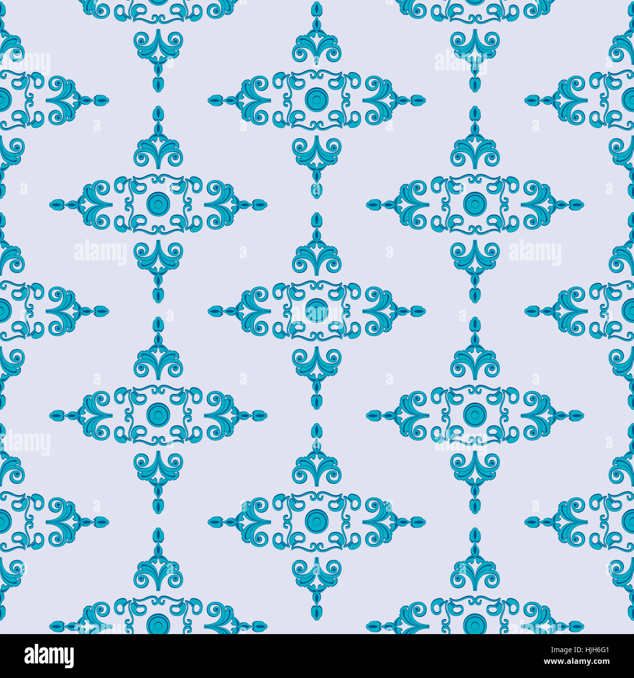 Textur in blautšnen mit Mustern nach Mšbeln im Gruenderstil (Historismus) 1890, als Muster angelegte frei skalierbare Vektorgrafik im ai/eps-Format. Stock Photo