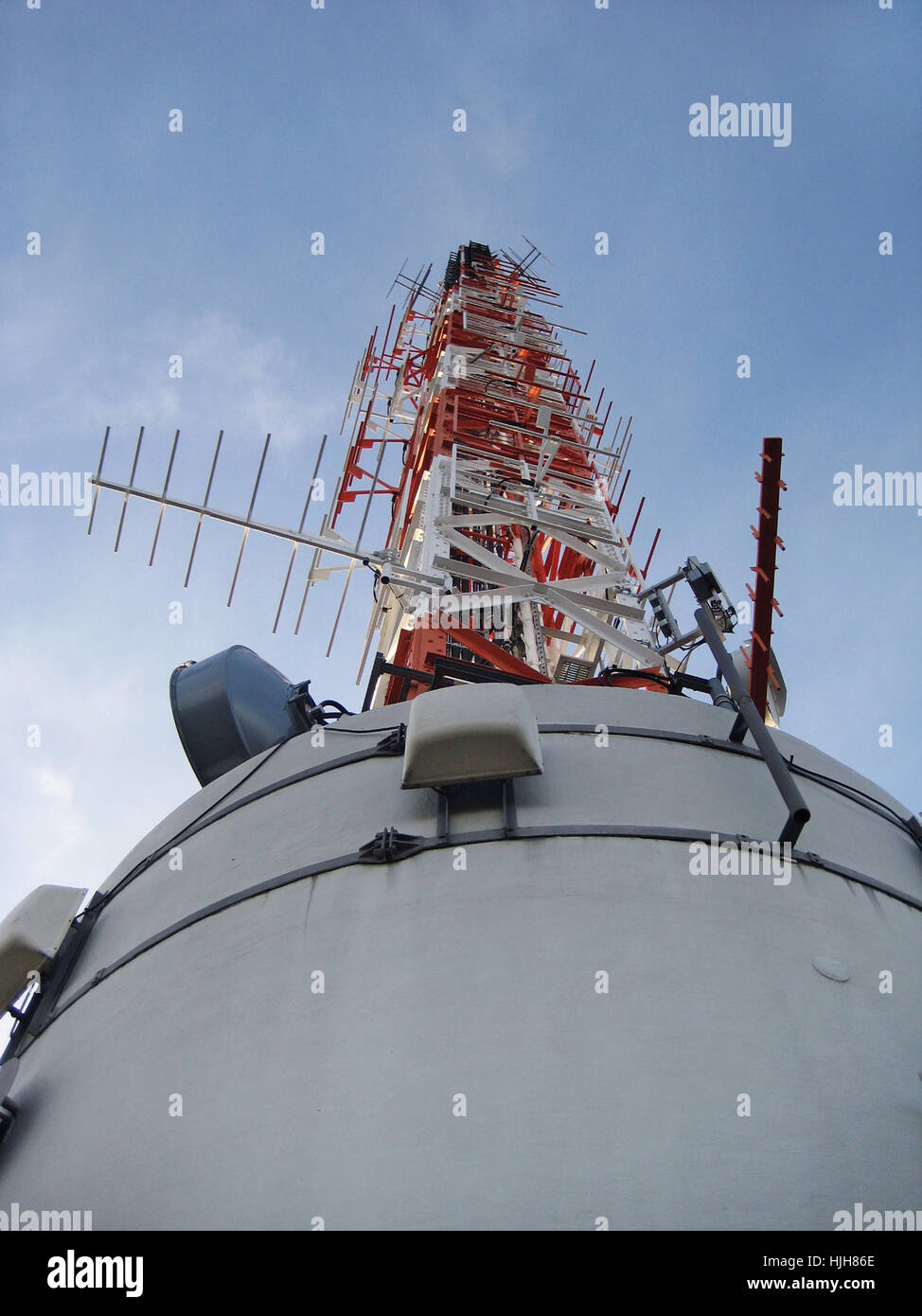 Antenna for radio and tv broadcasting on stuttgart germany tv tower