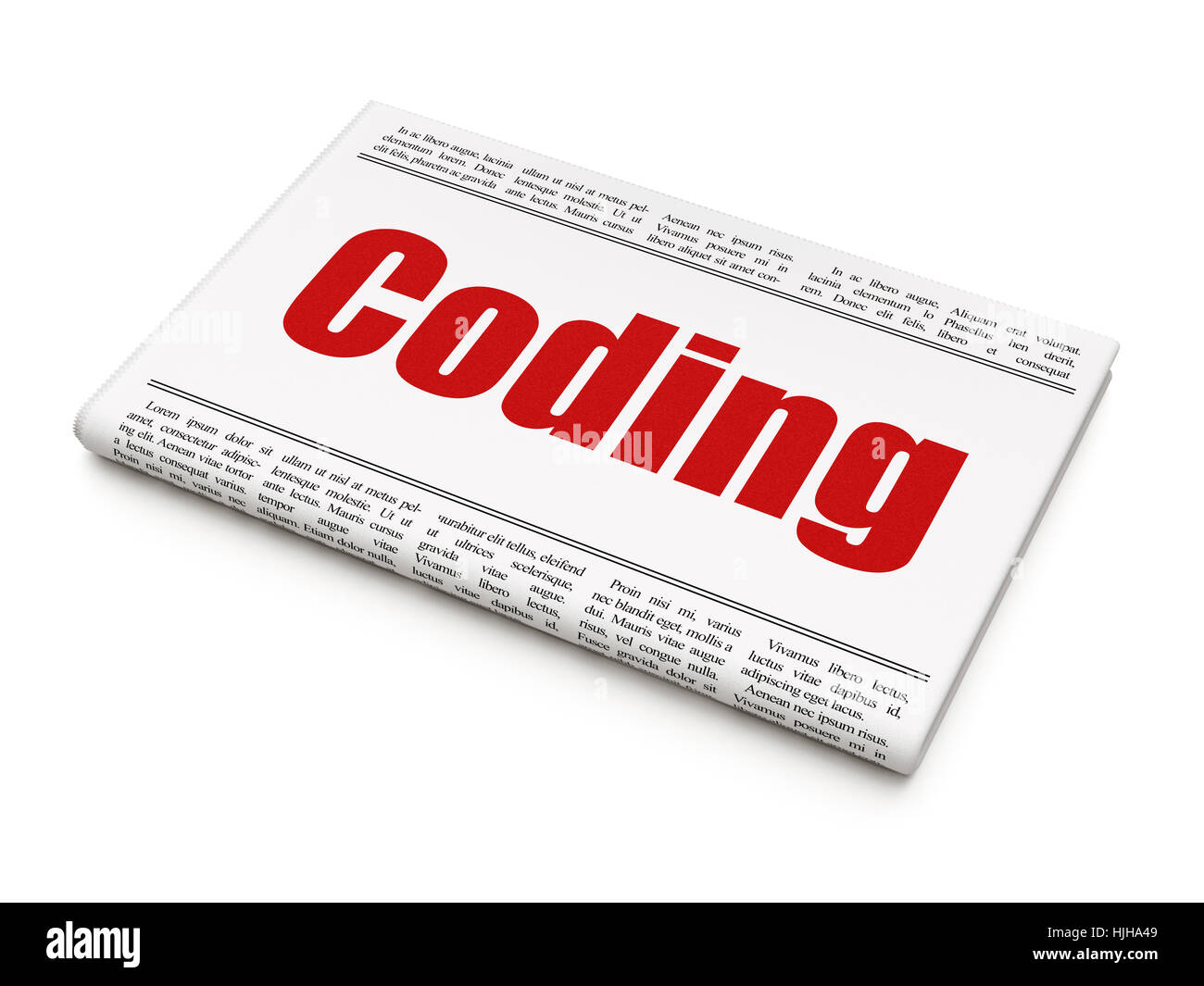 Software concept: newspaper headline Coding Stock Photo - Alamy