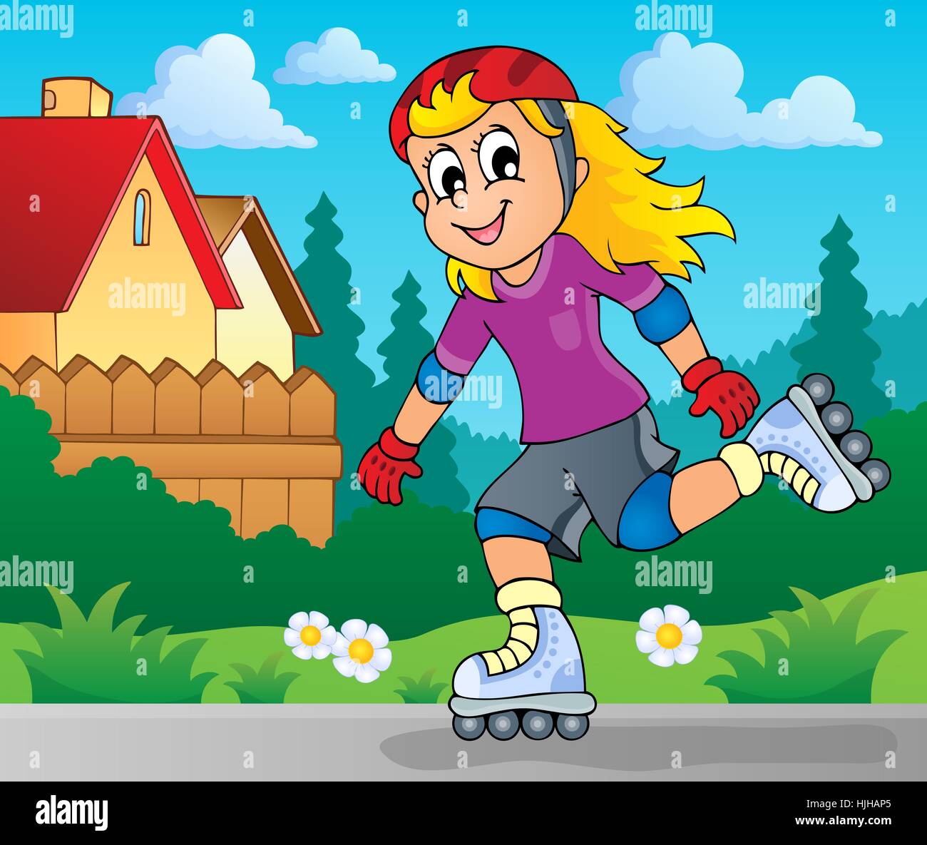 Roller skate drawing hires stock photography and images Alamy