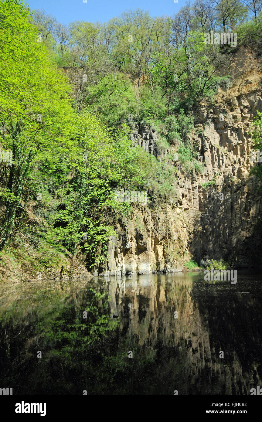 Springlands Salt Quarry rock, quarry, salt water, sea, ocean, water, wall, big, large, enormous ...