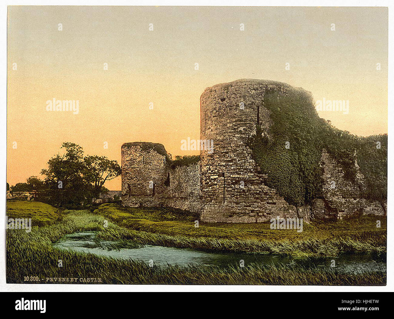 Castle, Pevensey, England   - Photochrom XIXth century Stock Photo
