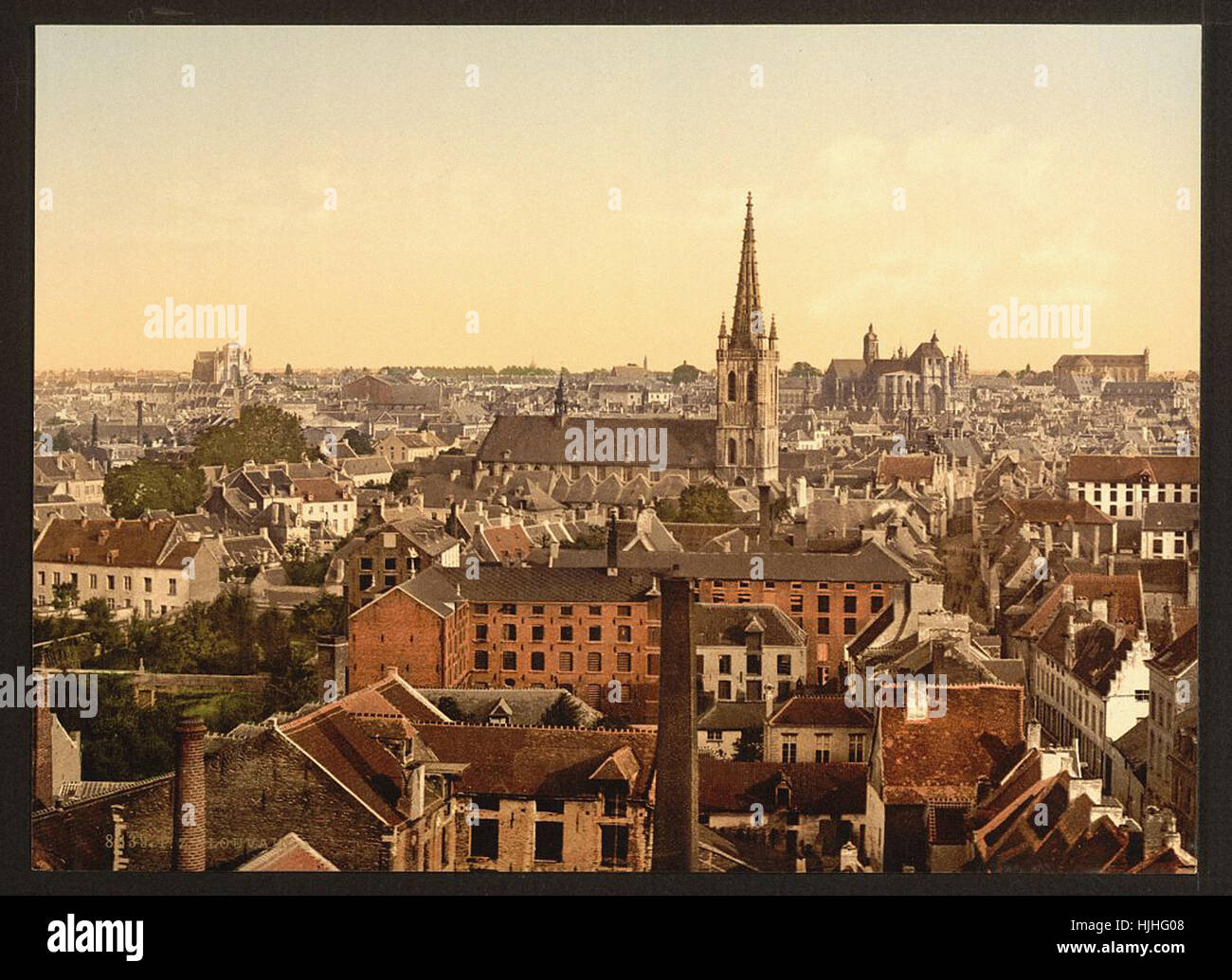 General view, Louvain, Belgium  - Photochrom XIXth century Stock Photo