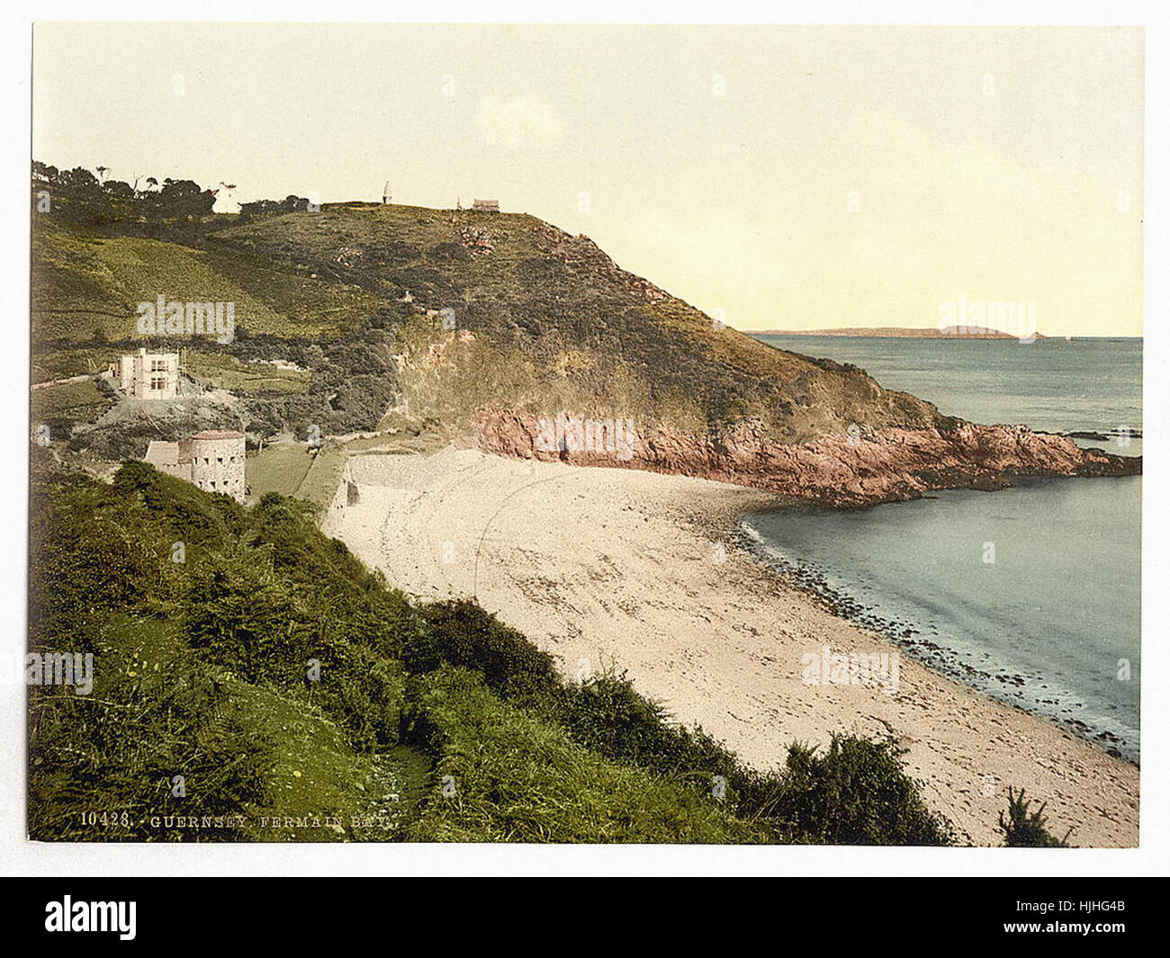 Guernsey, Fermain Bay, Channel Islands   - Photochrom XIXth century Stock Photo