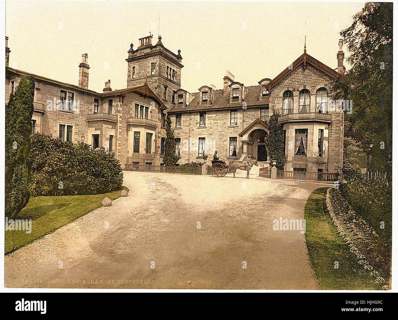 Hydropathic Building, Bridge of Allan, Scotland Photochrom XIXth