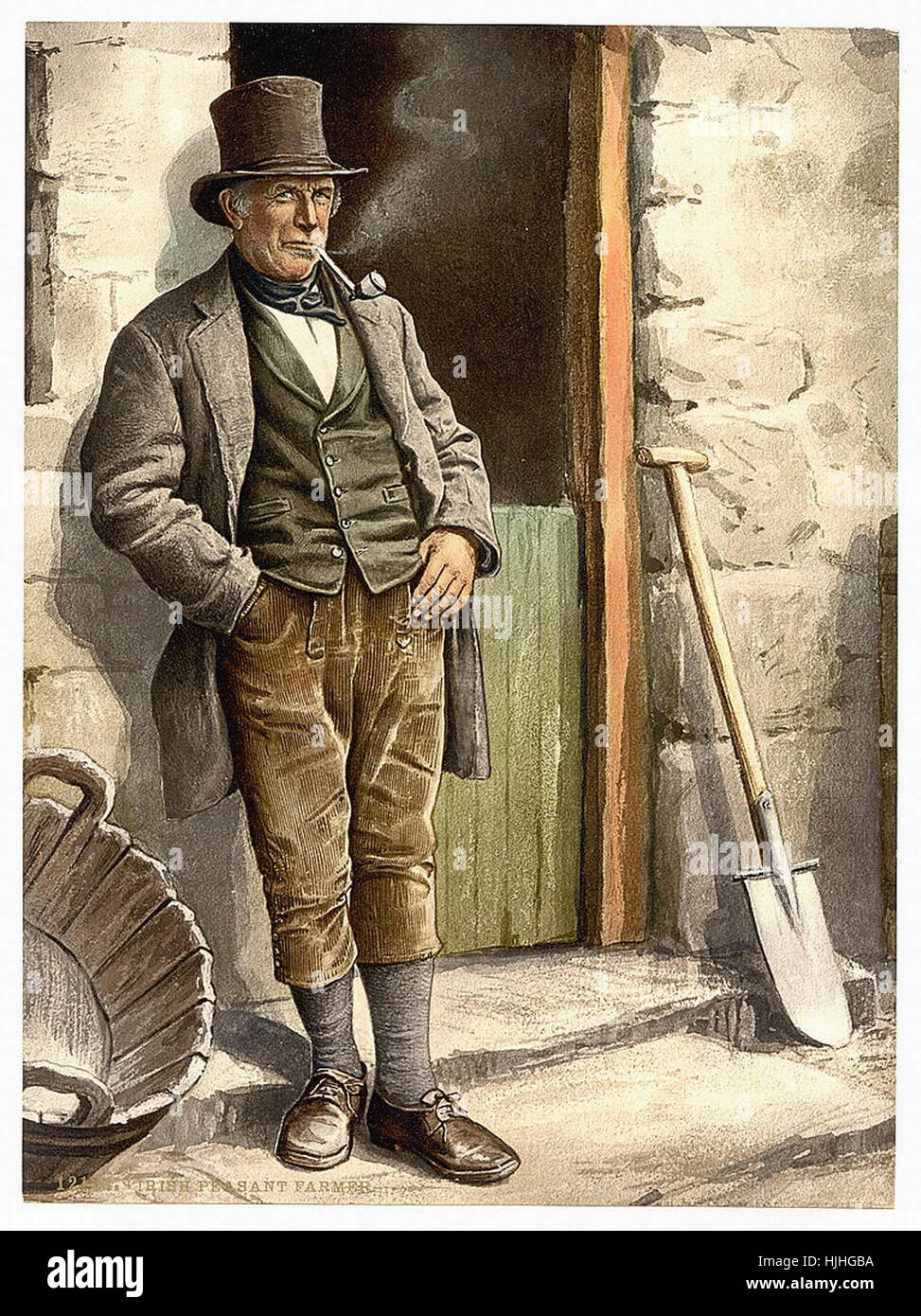 Irish peasant farmer Photochrom XIXth century Stock Photo Alamy