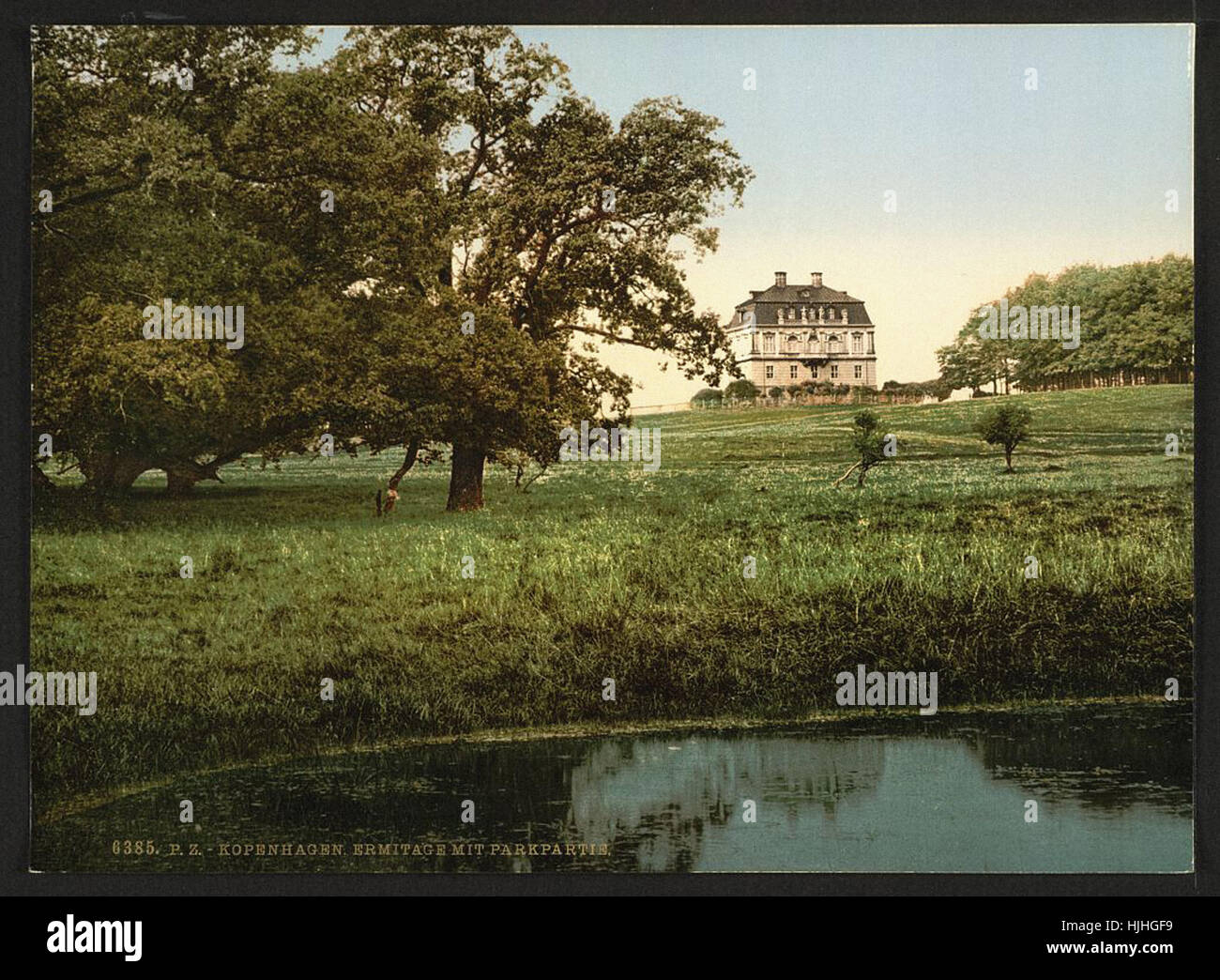 Klampenborg Hermitage, with view of park, Copenhagen, Denmark  - Photochrom XIXth century Stock Photo