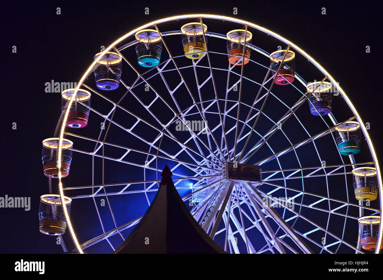 Big Ferris Wheel in Barry, South Wales Stock Photo