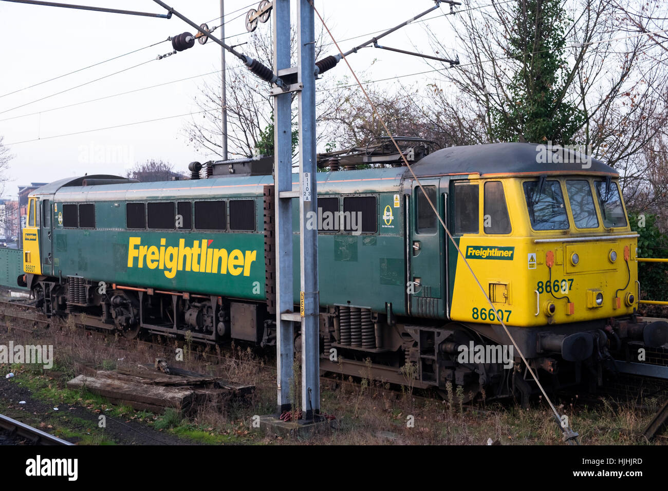 Freightliner class 86 electric locomotive Stock Photo