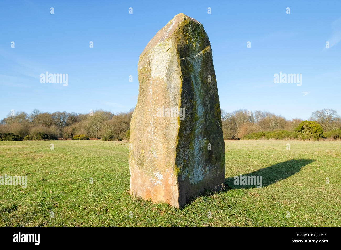 The Millennium stone, Ibstone Common, Ibstone, Buckinghamshire, England, UK Stock Photo