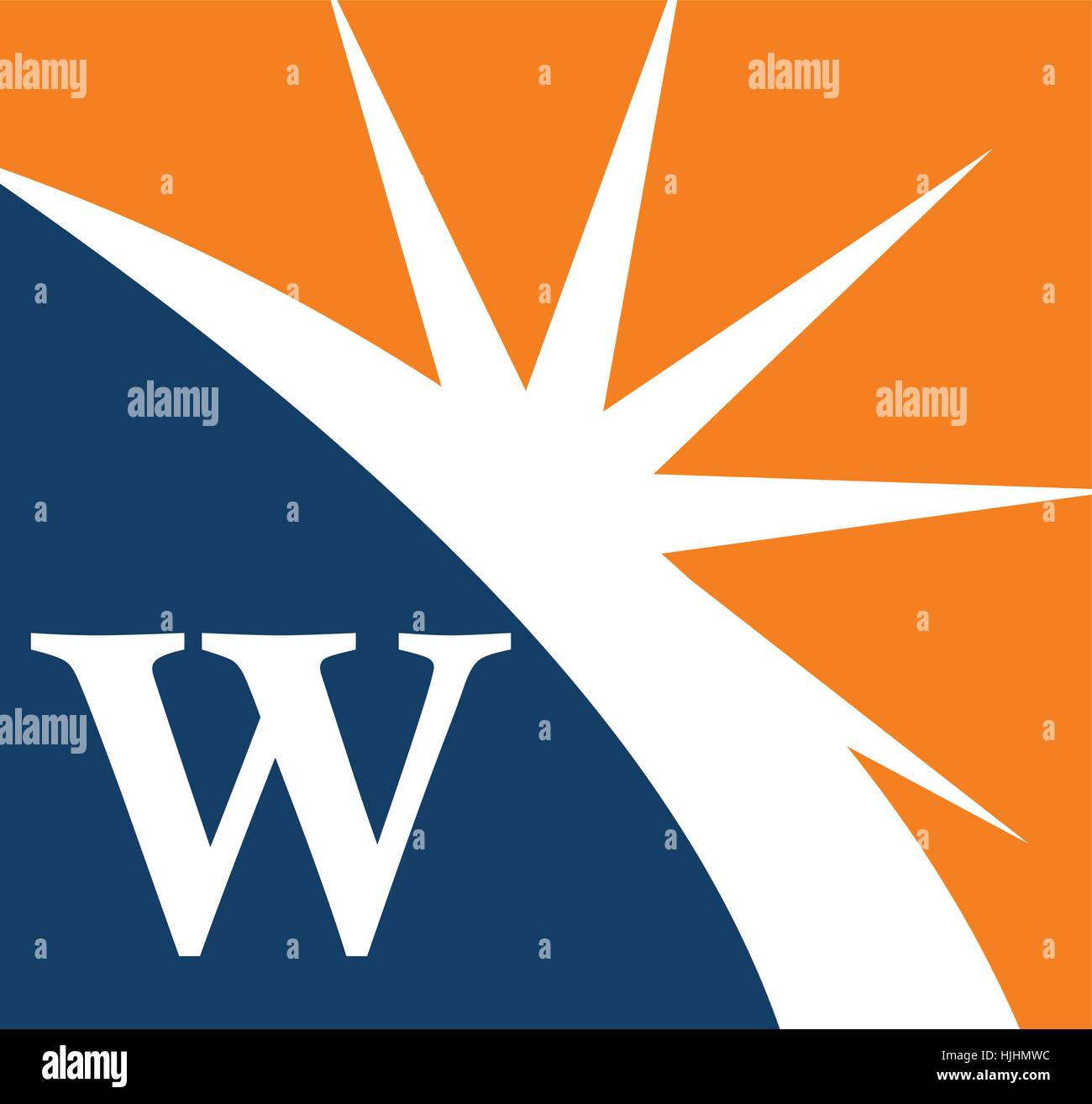 Star Swoosh Letter W Stock Vector Image & Art - Alamy