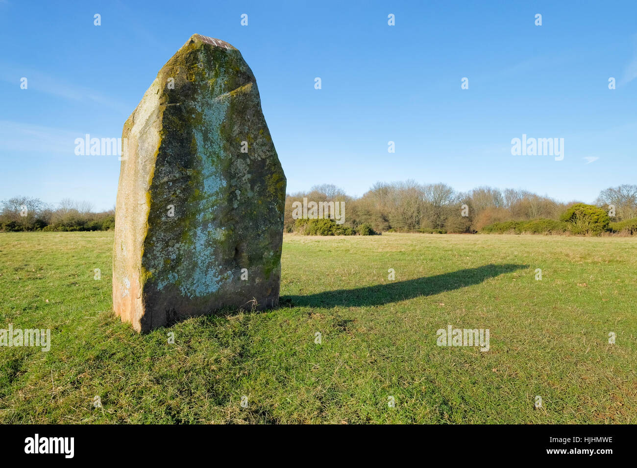 The Millennium stone, Ibstone Common, Ibstone, Buckinghamshire, England, UK Stock Photo