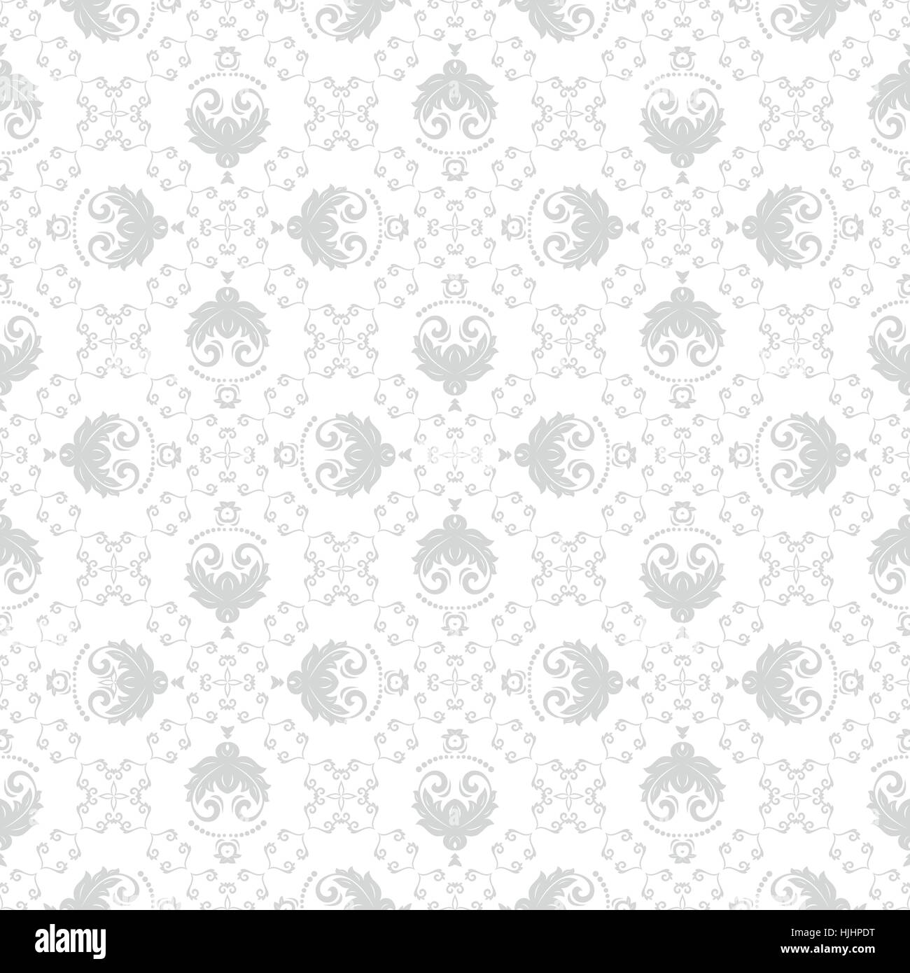 Seamless damask vector background Black and White Stock Photos & Images ...