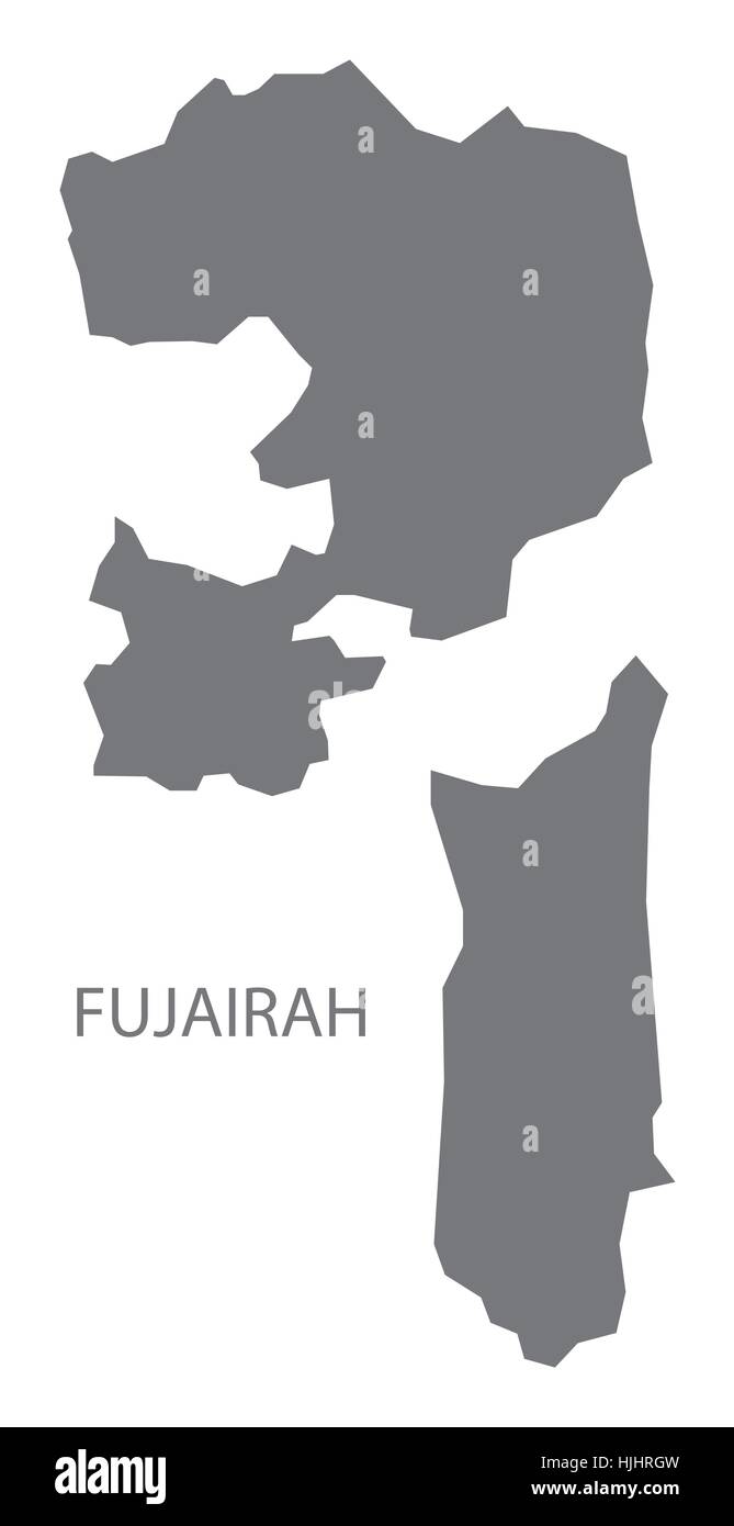 Fujairah United Arab Emirates Map in grey Stock Vector Image & Art Alamy
