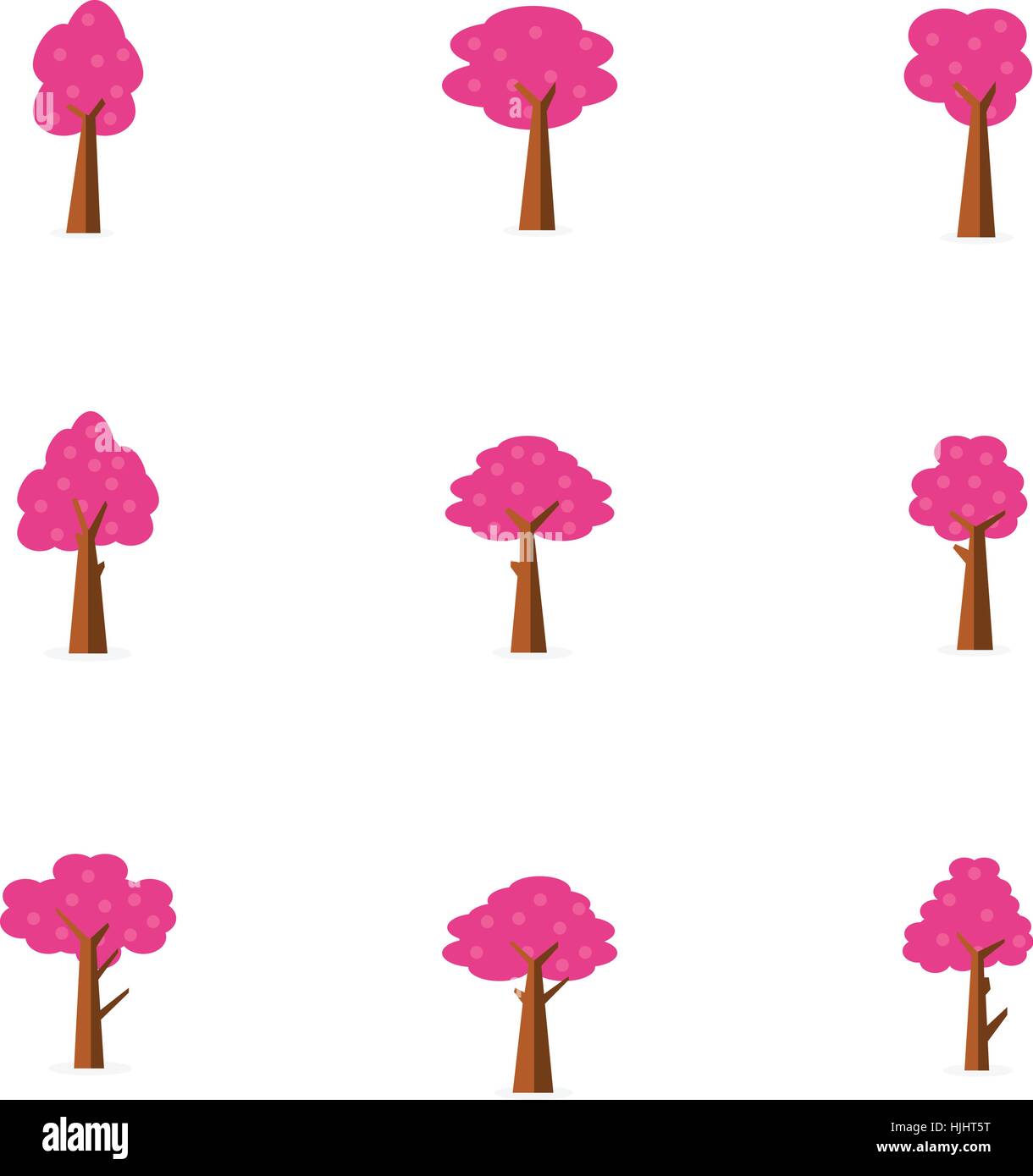 Illustration vector of tree set Stock Vector Image & Art - Alamy