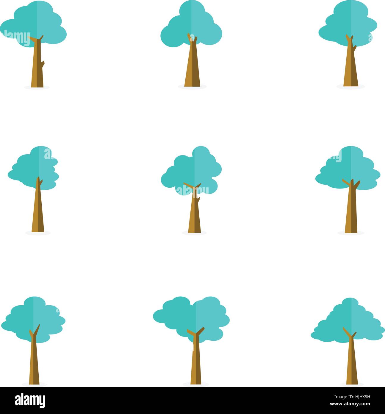 Tree vector flat of set Stock Vector Image & Art - Alamy
