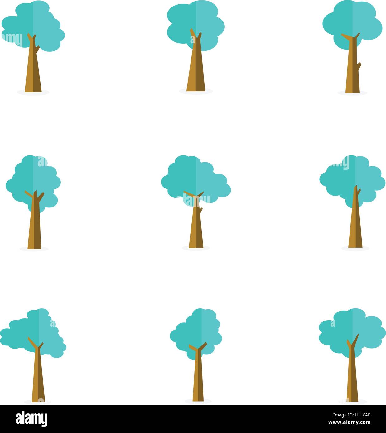 Illustration of tree set various stock Stock Vector Image & Art - Alamy