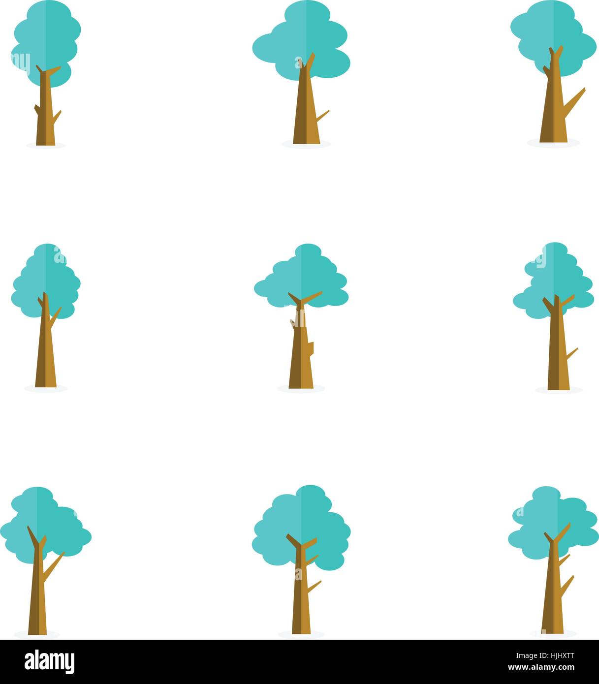 Vector flat of tree set style Stock Vector Image & Art - Alamy