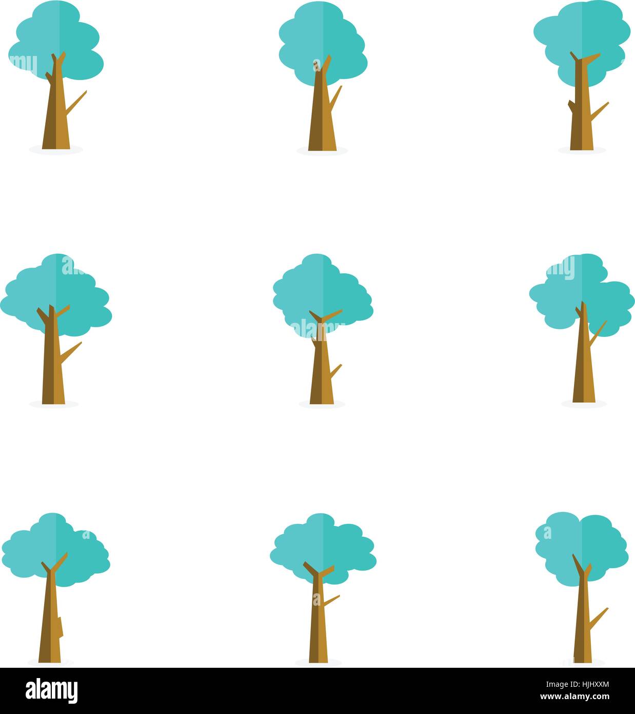 Illustration of tree set collection vector Stock Vector Image & Art - Alamy