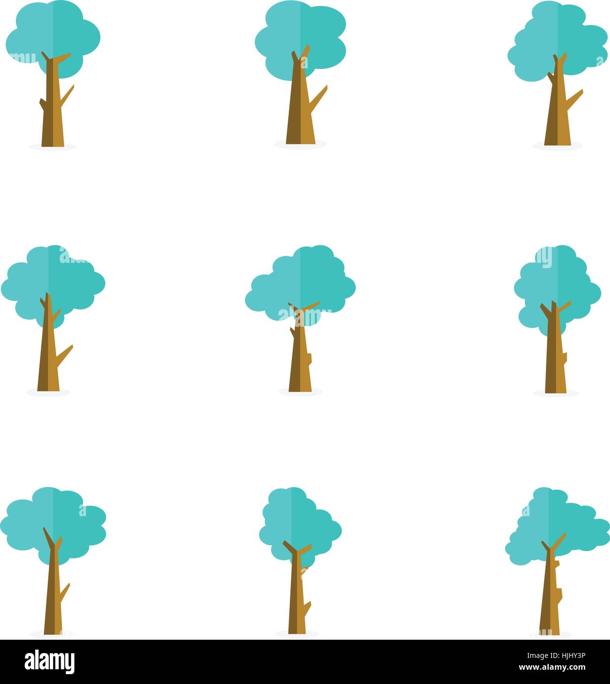 Vector illustartion of tree set Stock Vector Image & Art - Alamy