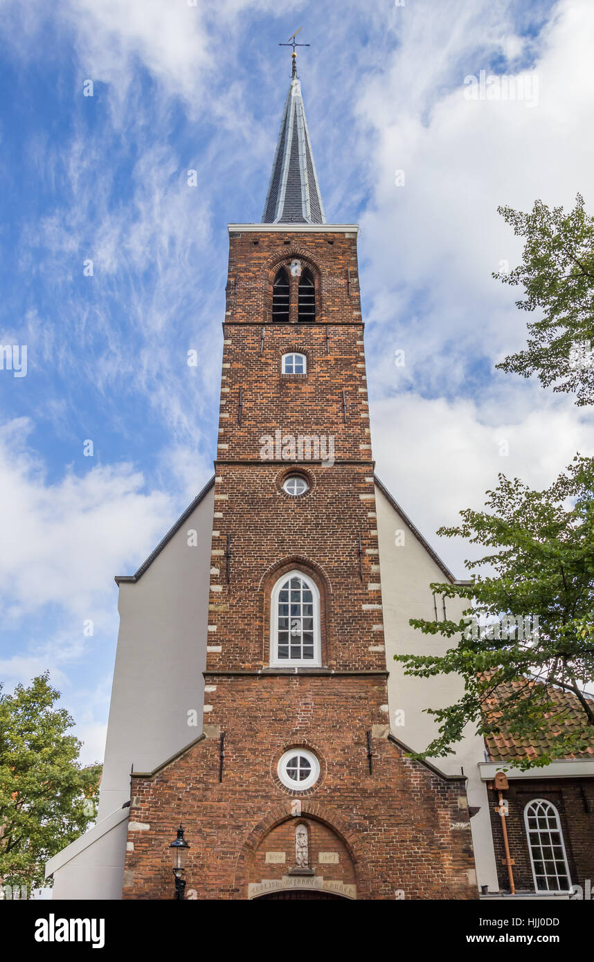 Old church at the historical Begijnhof in Amsterdam, Holland Stock Photo