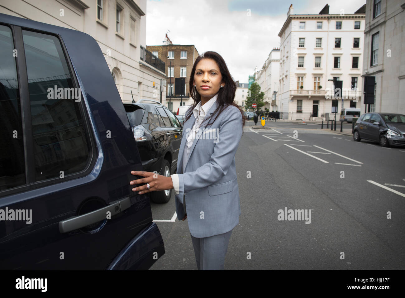 Gina Miller, the woman behind the landmark Article 50 legal case to get Parliament to vote on the Brexit process, London, UK Stock Photo