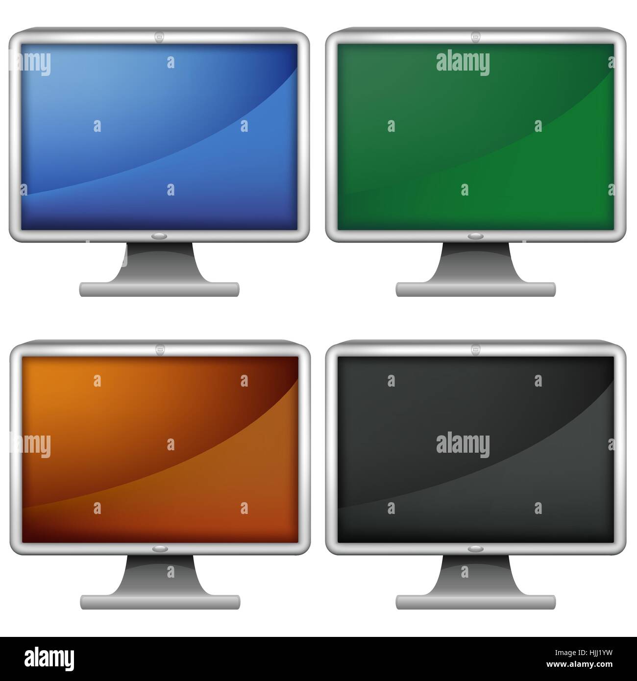 LCD Monitors Stock Vector
