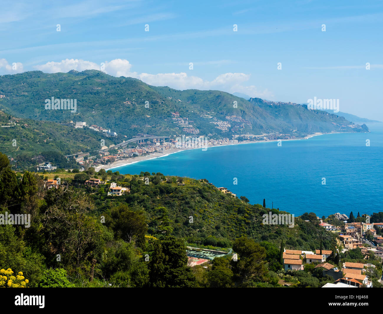 Italy, Sicily, coastline at Taormina Stock Photo