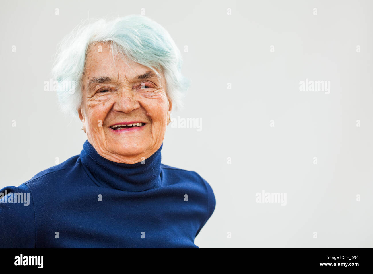 Happy old white woman hi-res stock photography and images - Alamy