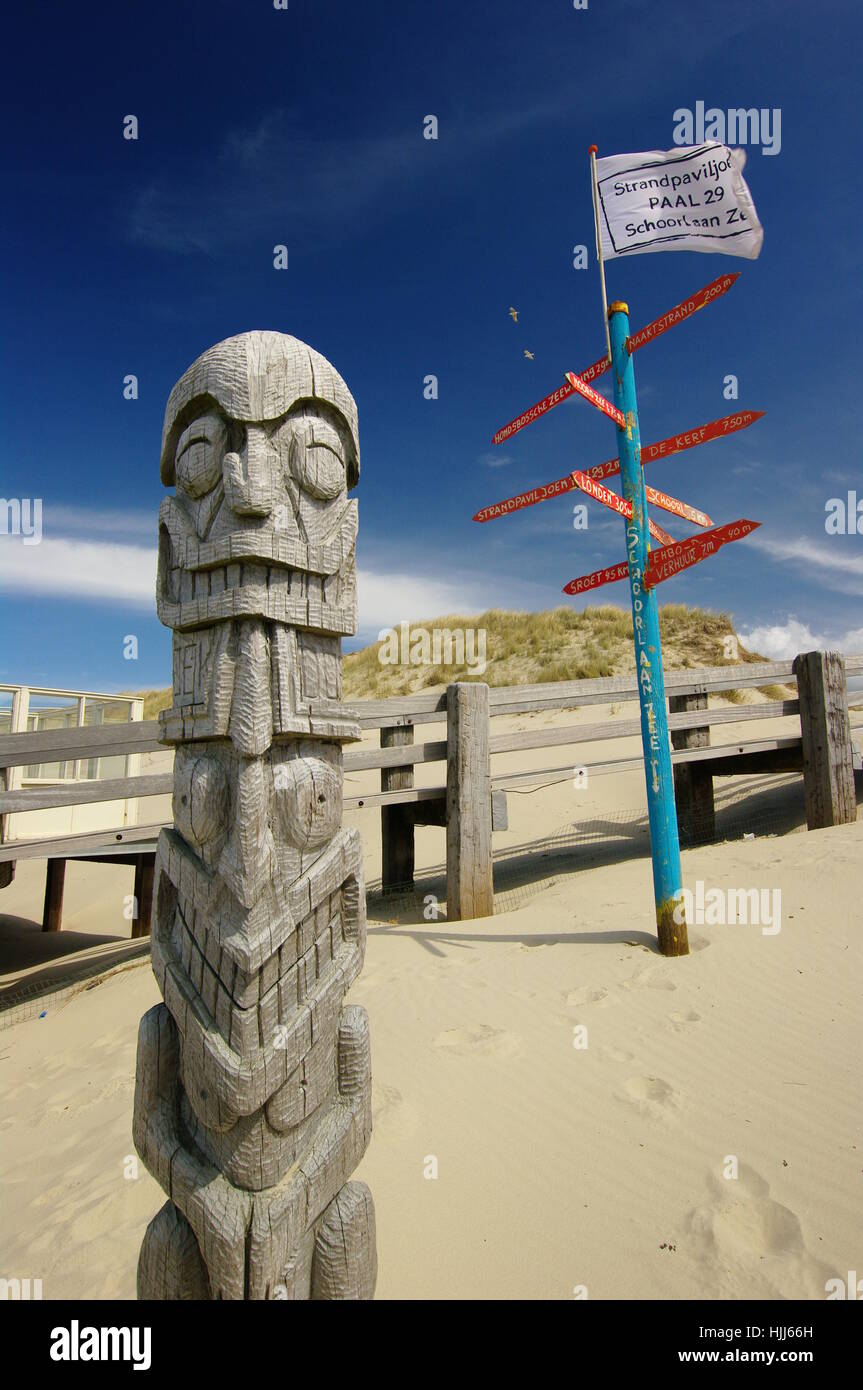 sculpture, water, north sea, salt water, sea, ocean, holland, dunes, firmament, Stock Photo