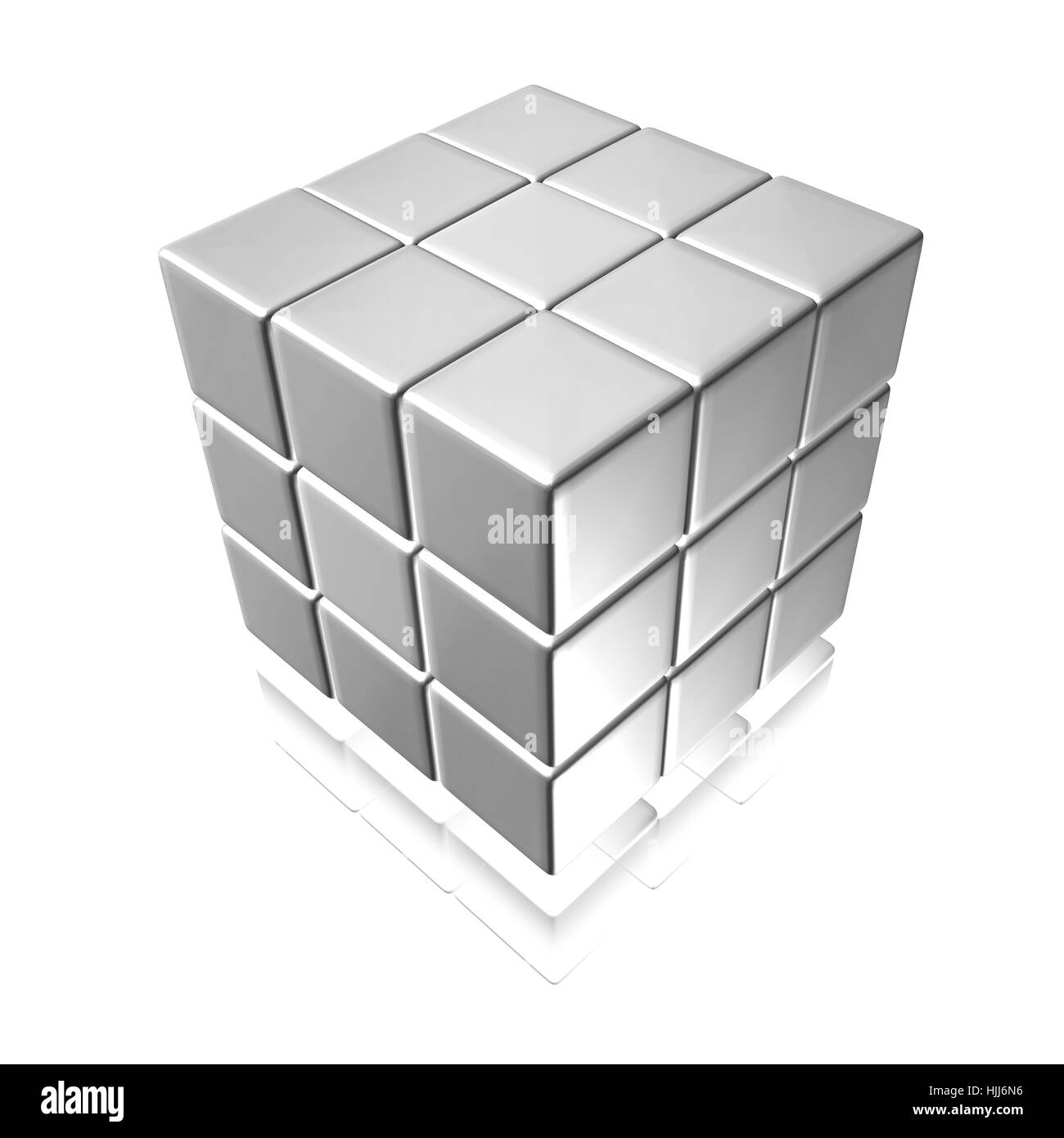 An abstract illustration of cubes on a white background Stock Photo - Alamy