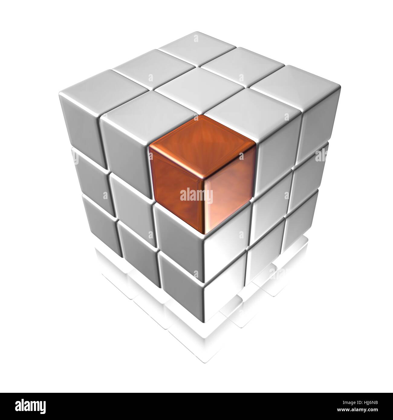 Render of a group of cubes Cut Out Stock Images & Pictures - Alamy