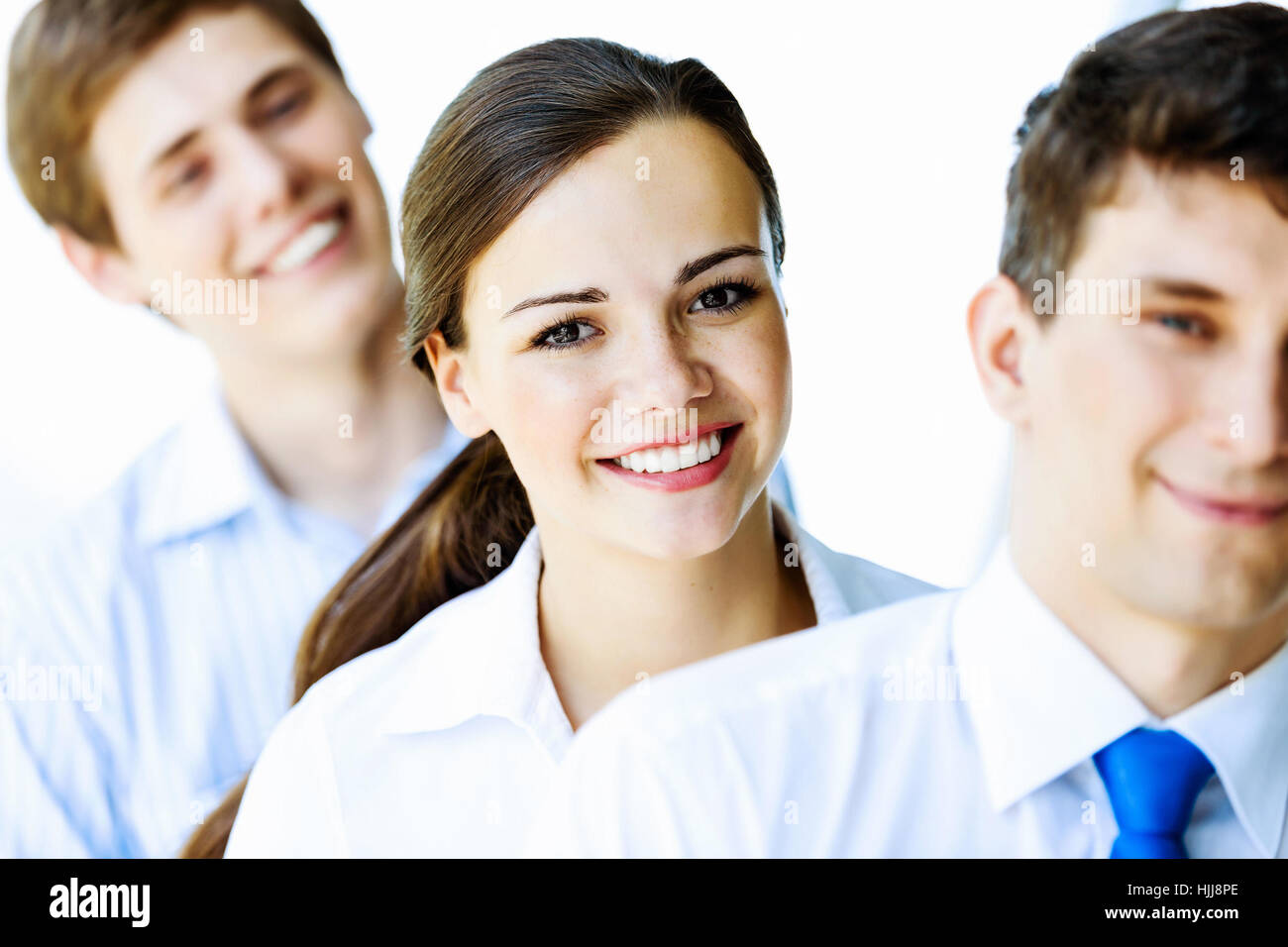 Image of business people standing in line. Team work concept Stock ...