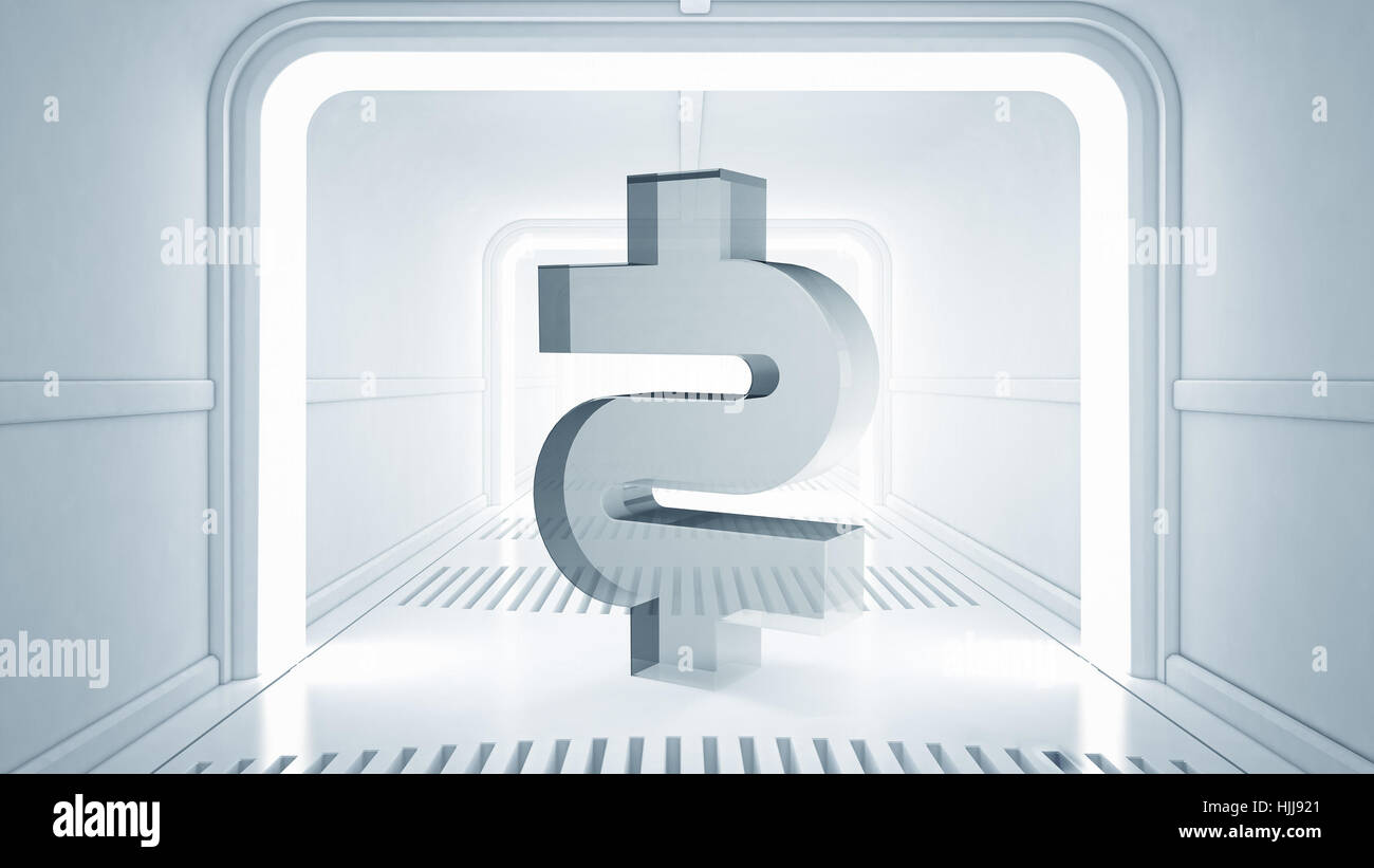 Futuristic designed elegant interior with big dollar sign Stock Photo ...