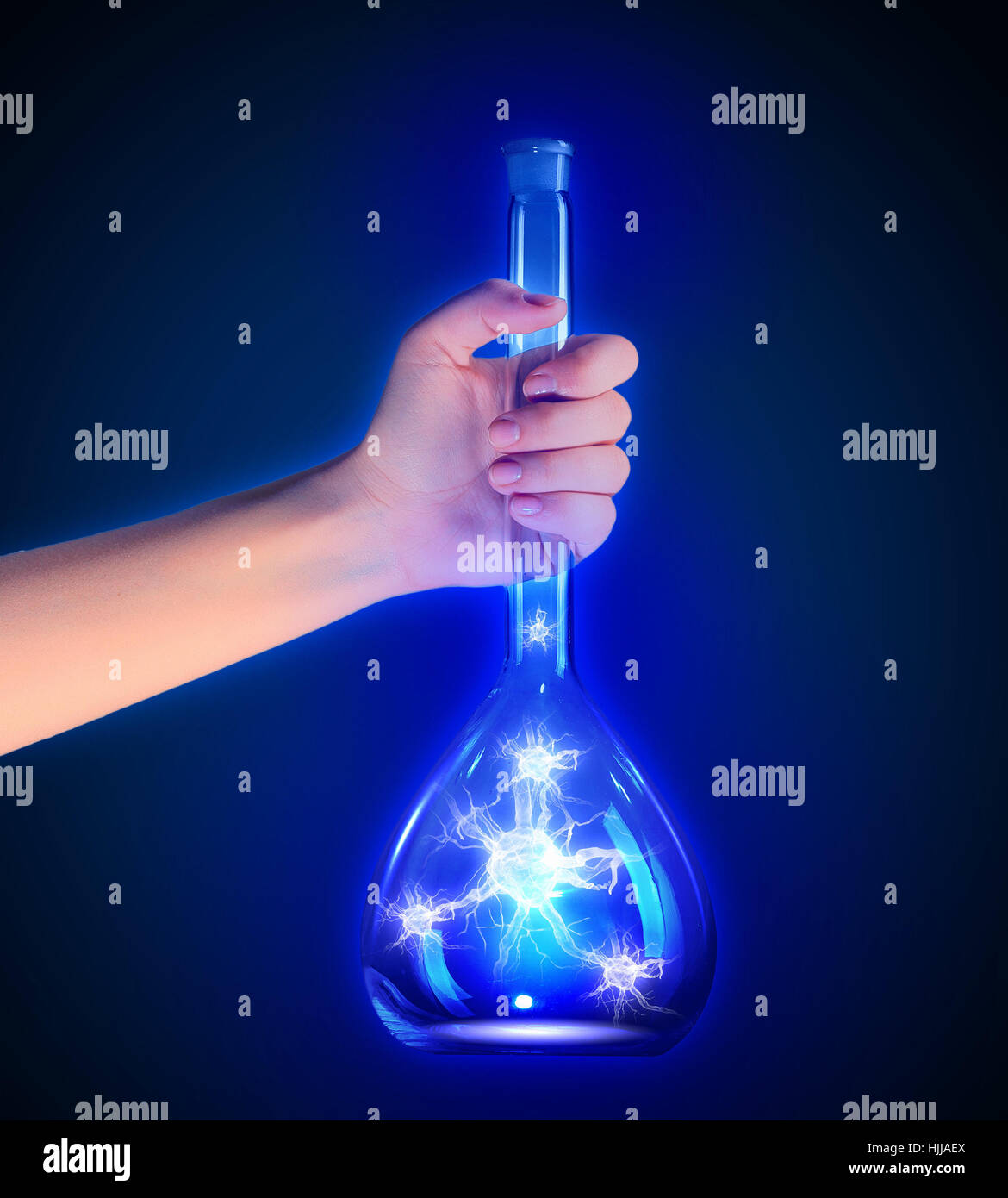 Close up of human hand holding tube with DNA molecule Stock Photo - Alamy