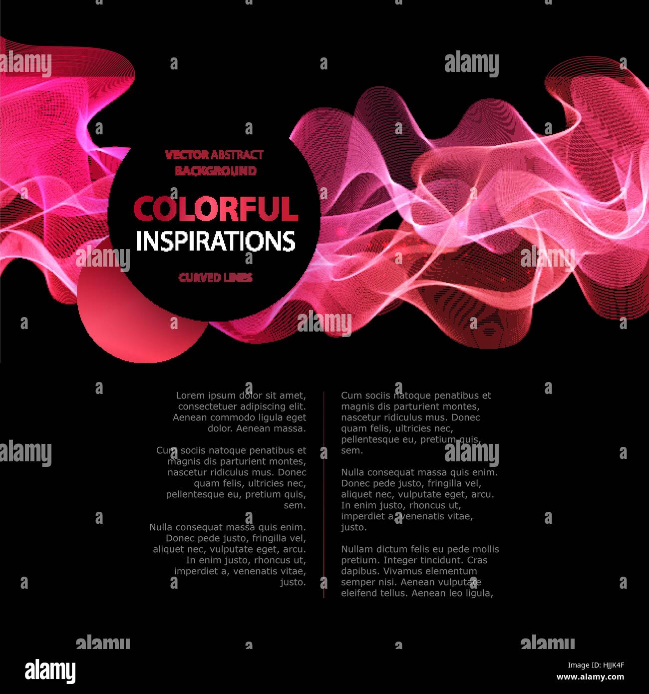 Vector Abstract shiny color blue wave design element on dark background ...
