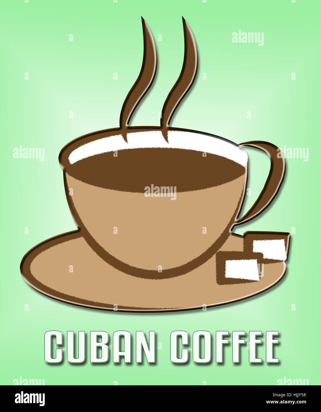 Cuban Coffee Cup And Saucer Shows Cuba Cafe Or Restaurant Stock Photo