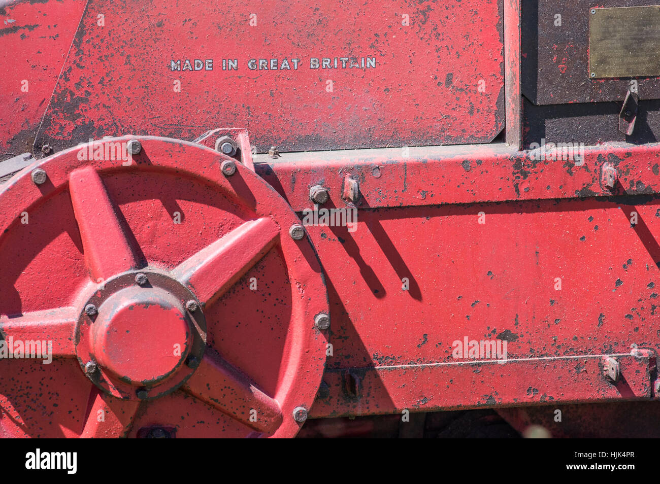Detail from Massey Ferguson baler model 703 - Stock Image