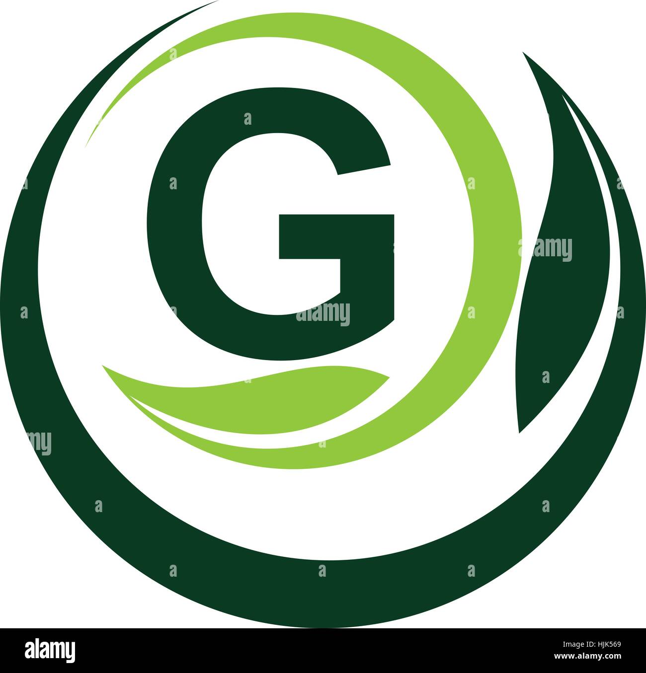 Leaf Motion Initial G Stock Vector Image & Art - Alamy