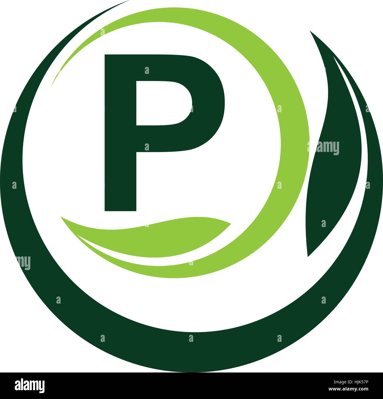 Leaf Motion Initial P Stock Vector Image & Art - Alamy
