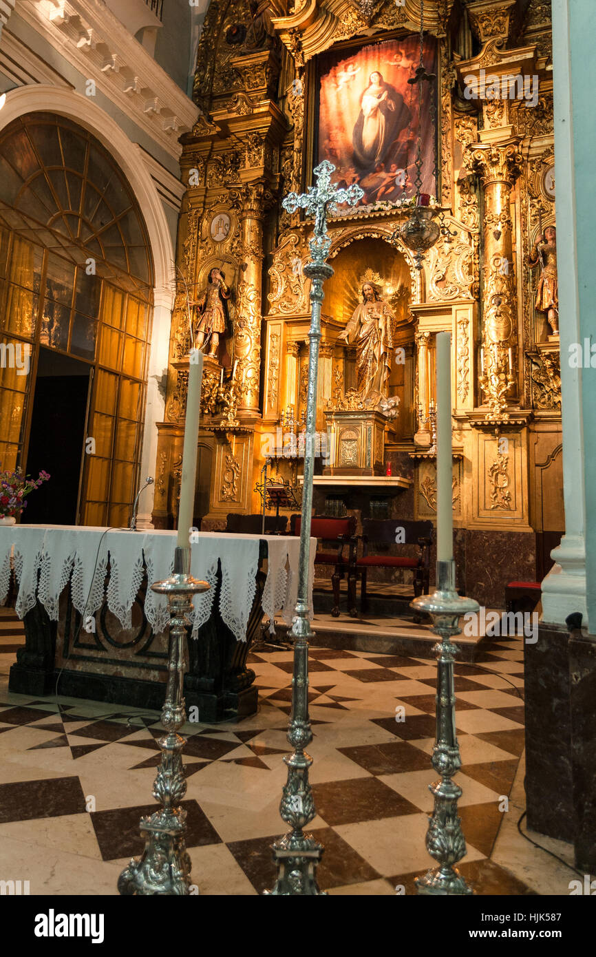 Interior of church of San Felipe Neri Cadiz Spain Stock Photo Alamy